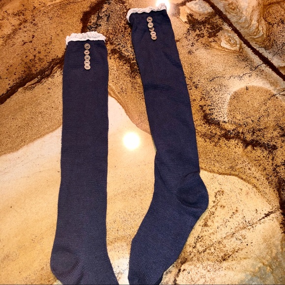 Knee High Button Socks - Picture 2 of 3